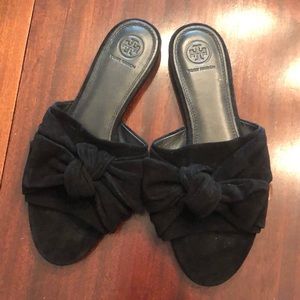 Tory Burch Black Bow Sandals